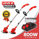 Roçadeira Elétrica TurboMax Multiuso 5 em 1 + BRINDE: 4 Baterias De Lítio 21 Volts - COMPRE 1 LEVE 2